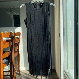 Forever 21 Black Fringe Dress